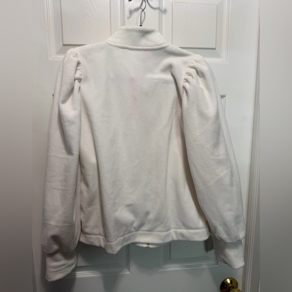 NWT Lilly Pulitzer Cabello Fleece Zip-Up in Color Coconut - Picture 8 of 8